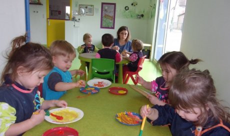 Nos premières activités de l'année à la micro crèche de chassigny sous dun