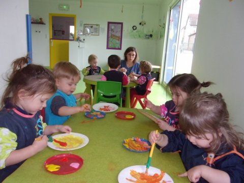 Nos premières activités de l'année à la micro crèche de chassigny sous dun