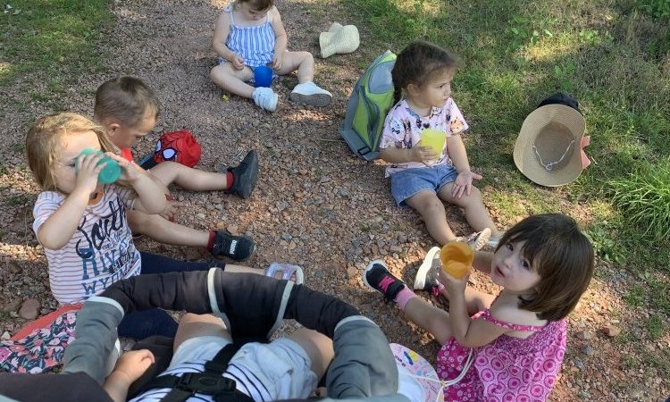 Petite pause boisson lors de nos balades